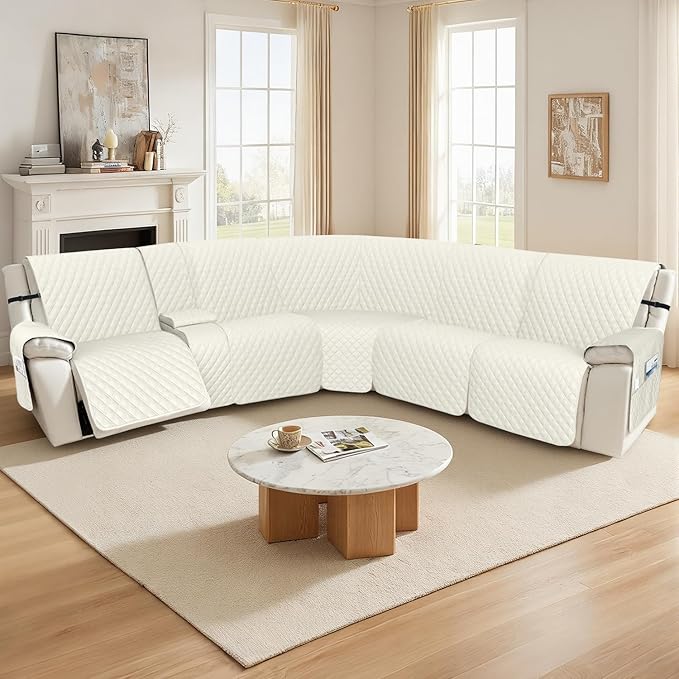 Arfntevss Recliner Sectional Couch Covers 1OO% Waterproof L Shape Sofa Cover