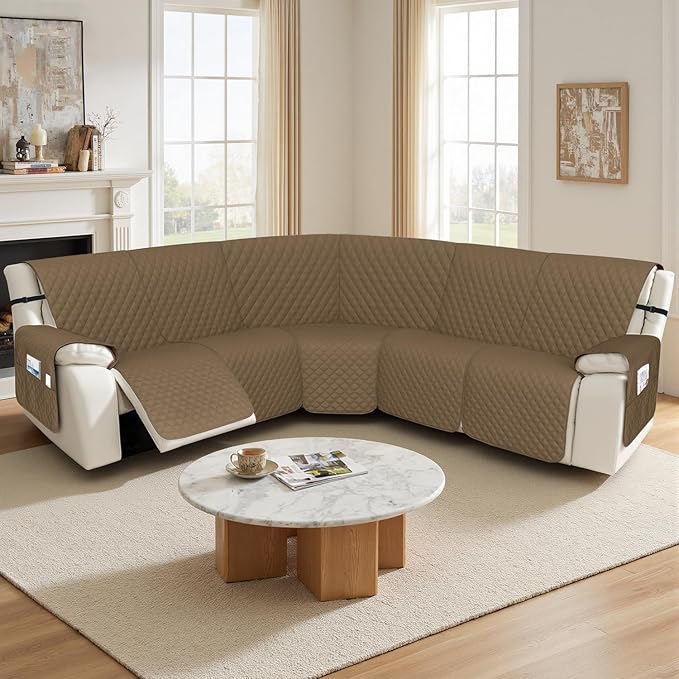 Arfntevss Recliner Sectional Couch Covers 1OO% Waterproof L Shape Sofa Cover