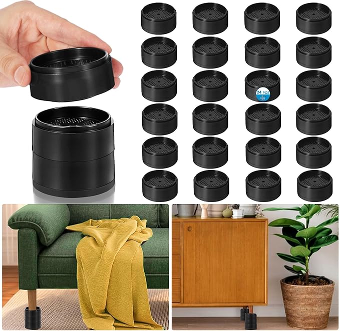 Bed Risers 1 inch, 2 inch, 3 inch, 4 inch Heavy Duty, Adjustable Furniture Riser