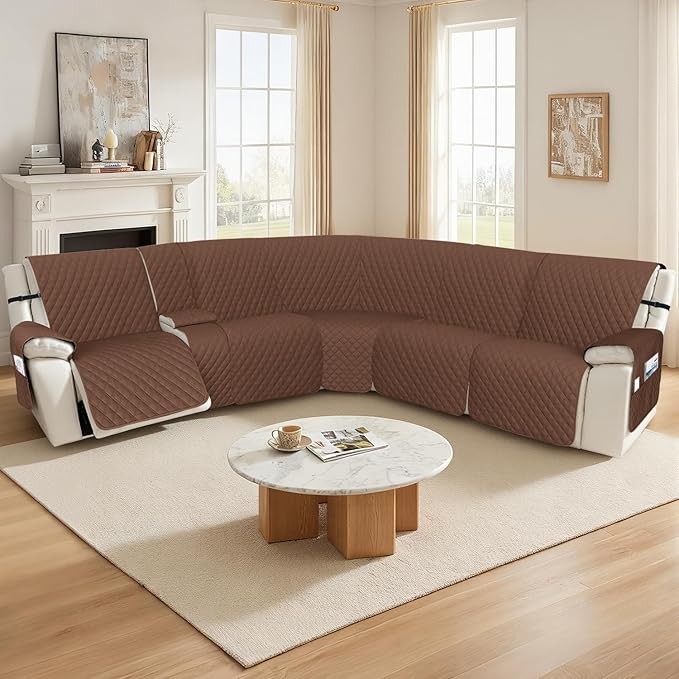 Arfntevss Recliner Sectional Couch Covers 1OO% Waterproof L Shape Sofa Cover