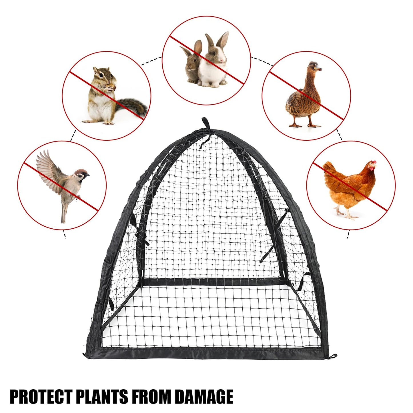 Strawberry Plant Protector,22 x22 x 22 Inch Cloche Dome for Plants,Plant Protection Tent For Plant Cages to Keep Animals Out,Mesh Plant Cover for Plant Protectors from Animals,Chicken Wire Cloche 1PC