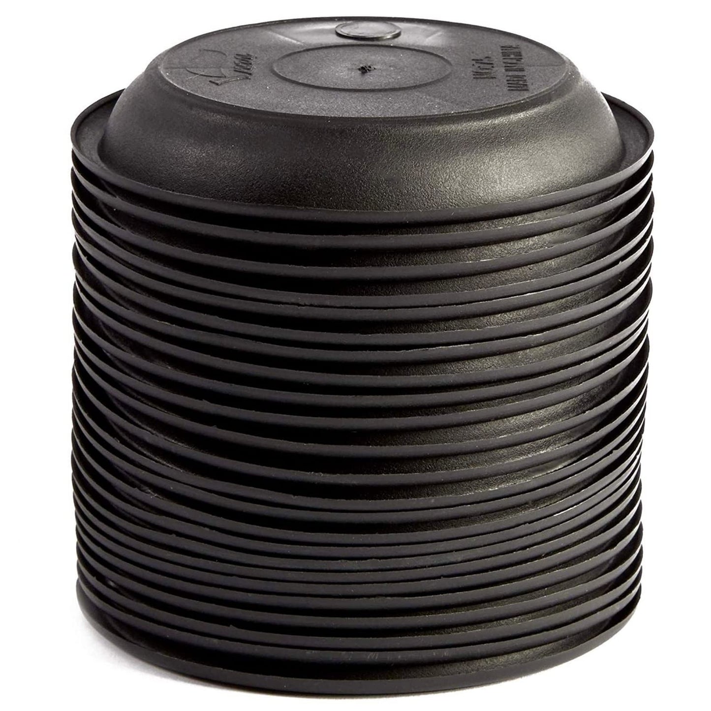 Juvale 24 Pack Small Plastic Plant Saucers for Pots, 4 Inch Drip Tray for Planter, Indoor, Outdoor Flowers (Black)