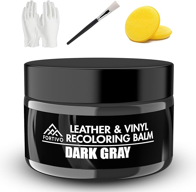 FORTIVO Leather Recoloring Balm, Color Restorer, Scratch Remover, Couch Paint