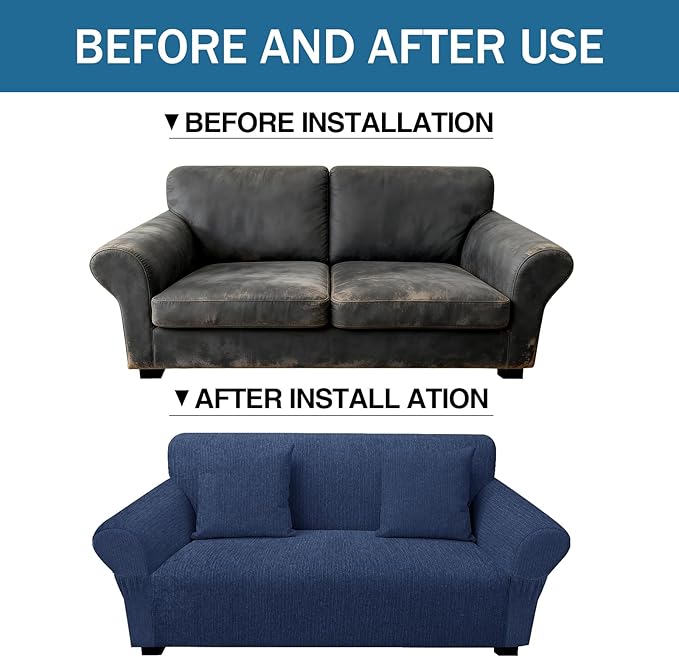 Loveseat Slipcover with 2 Pillow Cover