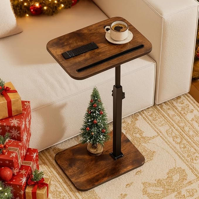 360° Swivel Sofa Side Table for Couch