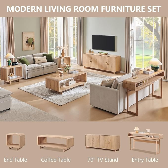 IFGET 70" Modern TV Stand for TVs Up to 80 inches, TV Console