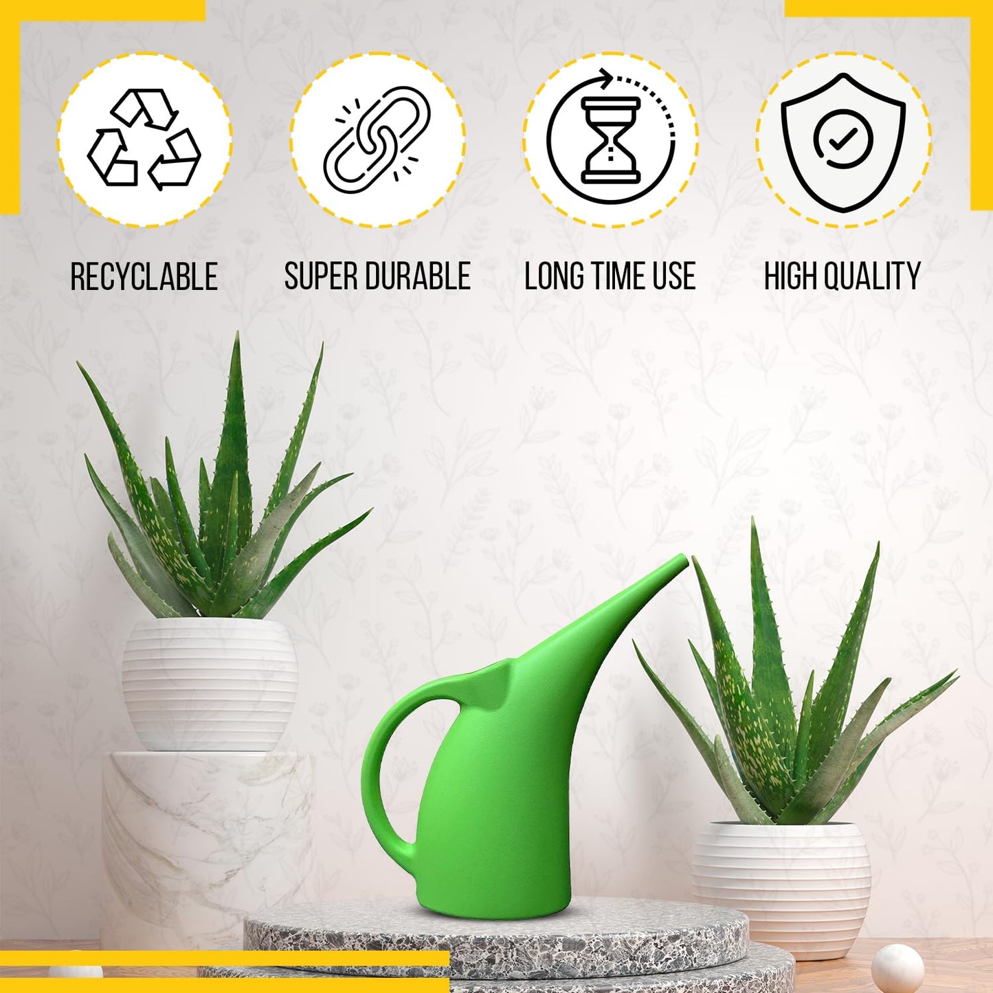 KP KOOL PRODUCTS 1/2 Gallon Green Watering Can β Small Plastic Plant Waterer for Indoor & Outdoor Use β Lightweight Garden Tool with Easy Pour Spout β Ideal for Flowers, Herbs & Lawns β 1 Pack