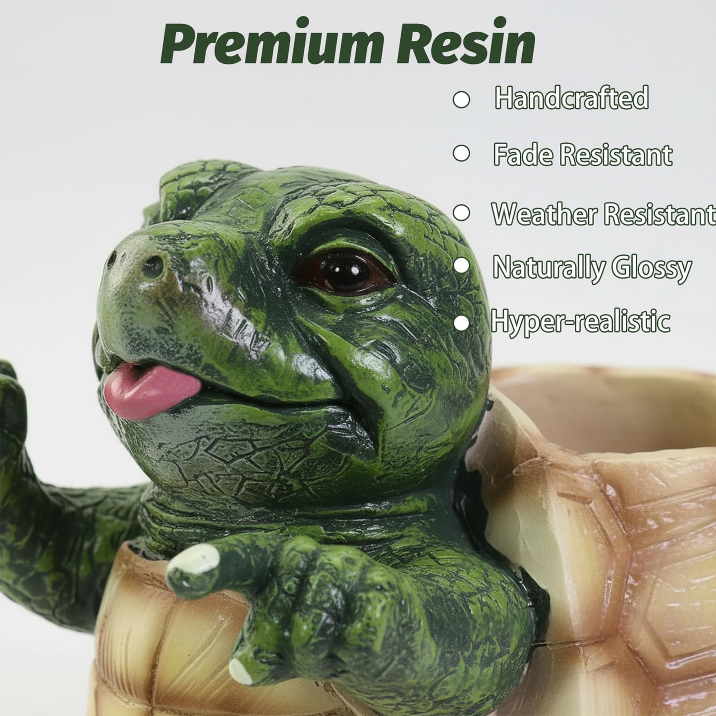 NMMUGOR Turtle Succulent Pots with Middle Fingers Up, Middle Finger Gifts, Prank Flower Pot Resin for Indoor Outdoor