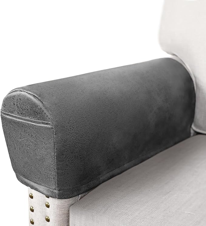 ANARACHON Leather Look Couch Arm Covers Set of 2 Armrest Covers
