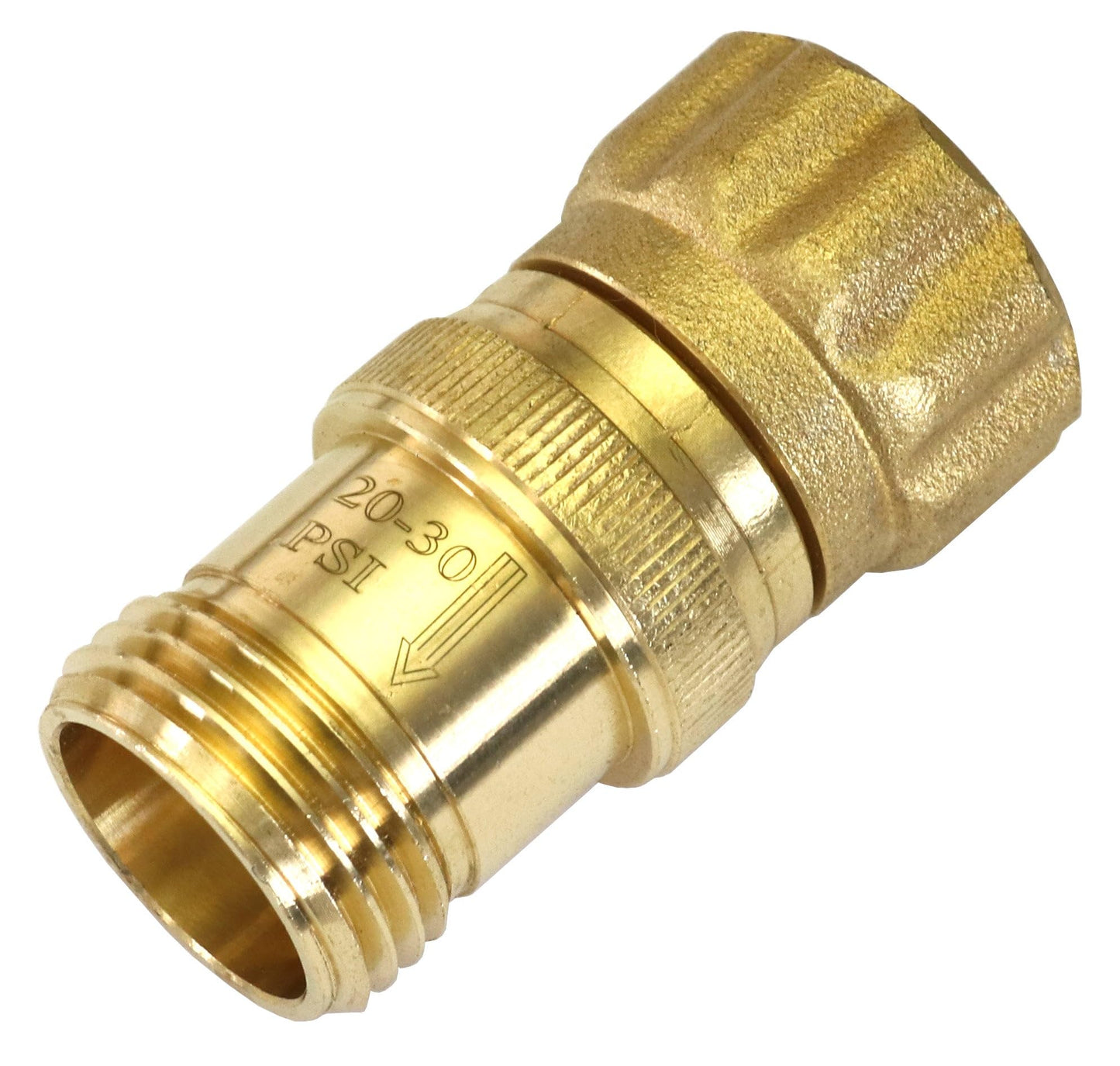 Vibrant Yard Co. Heavy Duty Brass Pressure Regulator 25 PSI for Drip Irrigation System and Soaker Hose with 3/4" Thread Connection
