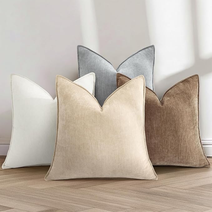decorUhome Summer Couch Euro Sham Throw Pillow Covers 26x26 Set of 2,