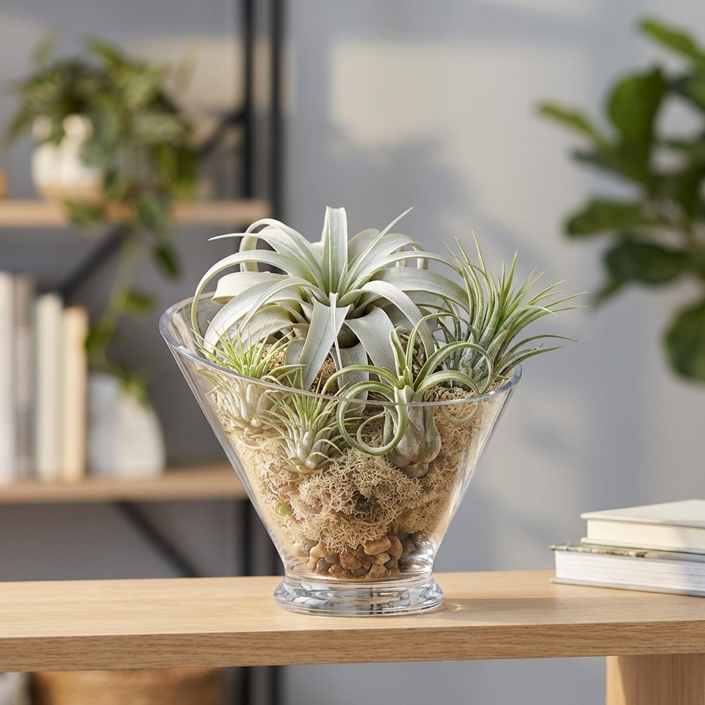 WGVI Slant Cut Calyx Glass Vase, Width 7.25", Height 6.25", Clear Terrarium, Candy Dish, Fruit Jar, Floral Container for Wedding Party Event, Home Office Decor, 1 Piece