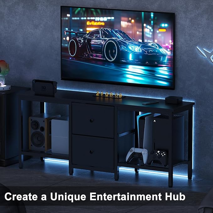 TV Stand Suitable for TVs up to 55 Inches, Entertainment Center