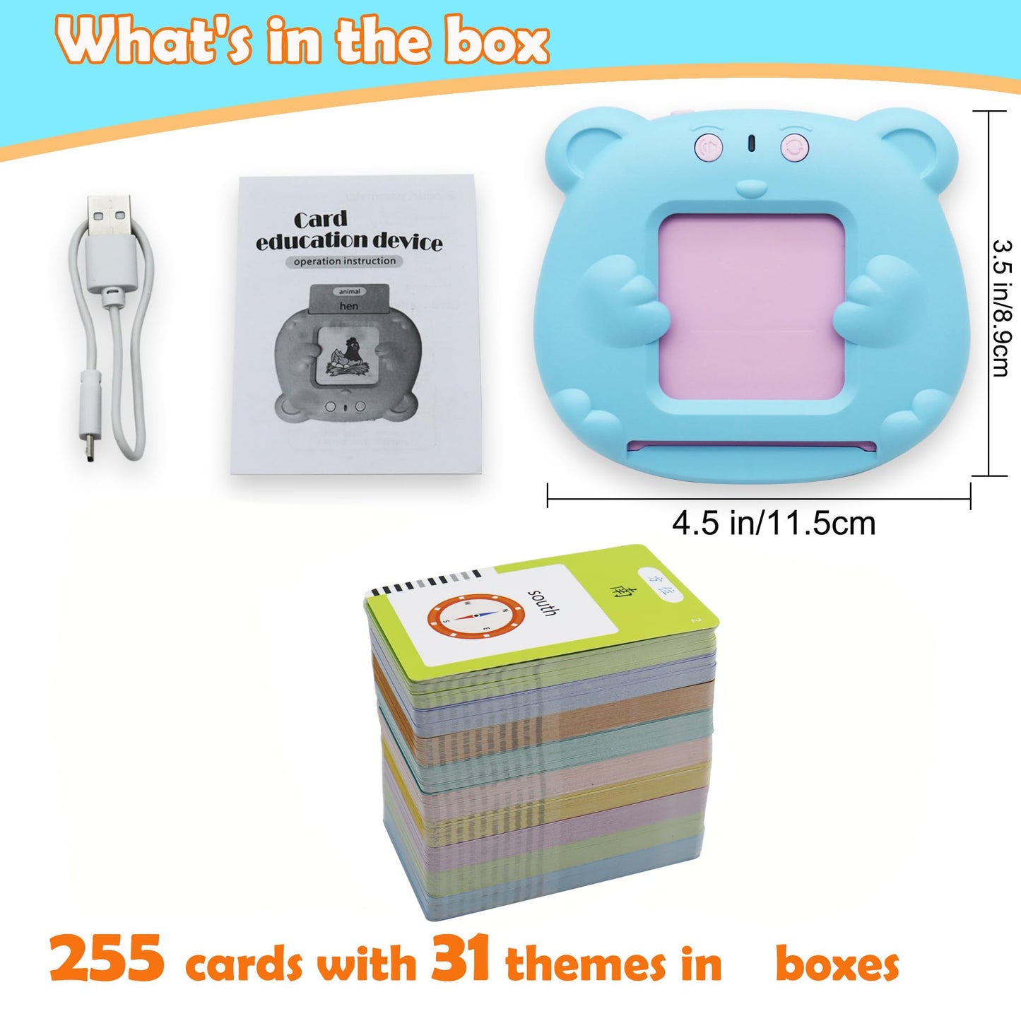 Mayaphilos 510 Sight Words Chinese and English Talking Flash Cards, Early Education Card, Learn Mandarin for Kids, Learning Cards for Toddlers Birthday Gifts