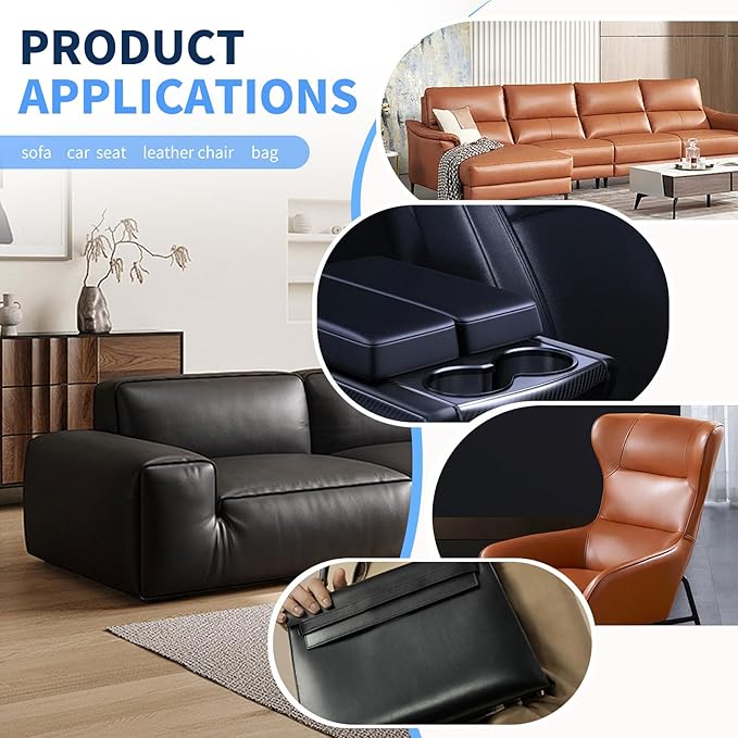 Kangshoon Leather Repair Patches, 17X158 Inch Self-Adhesive Leather Repair Tape