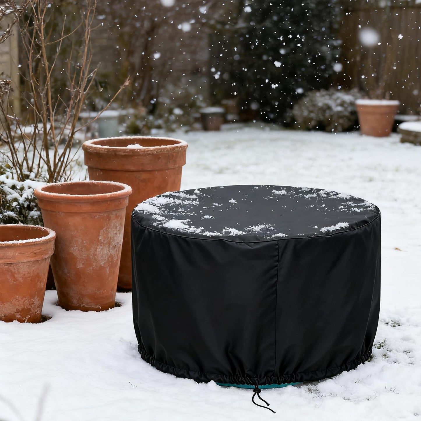 Loenel Large Ceramic Rounded Pot Cover, Waterproof Large Ceramic Planter Cover, Cold-Resistant Outdoor Flower Pots Covers- 37"D x 29"H