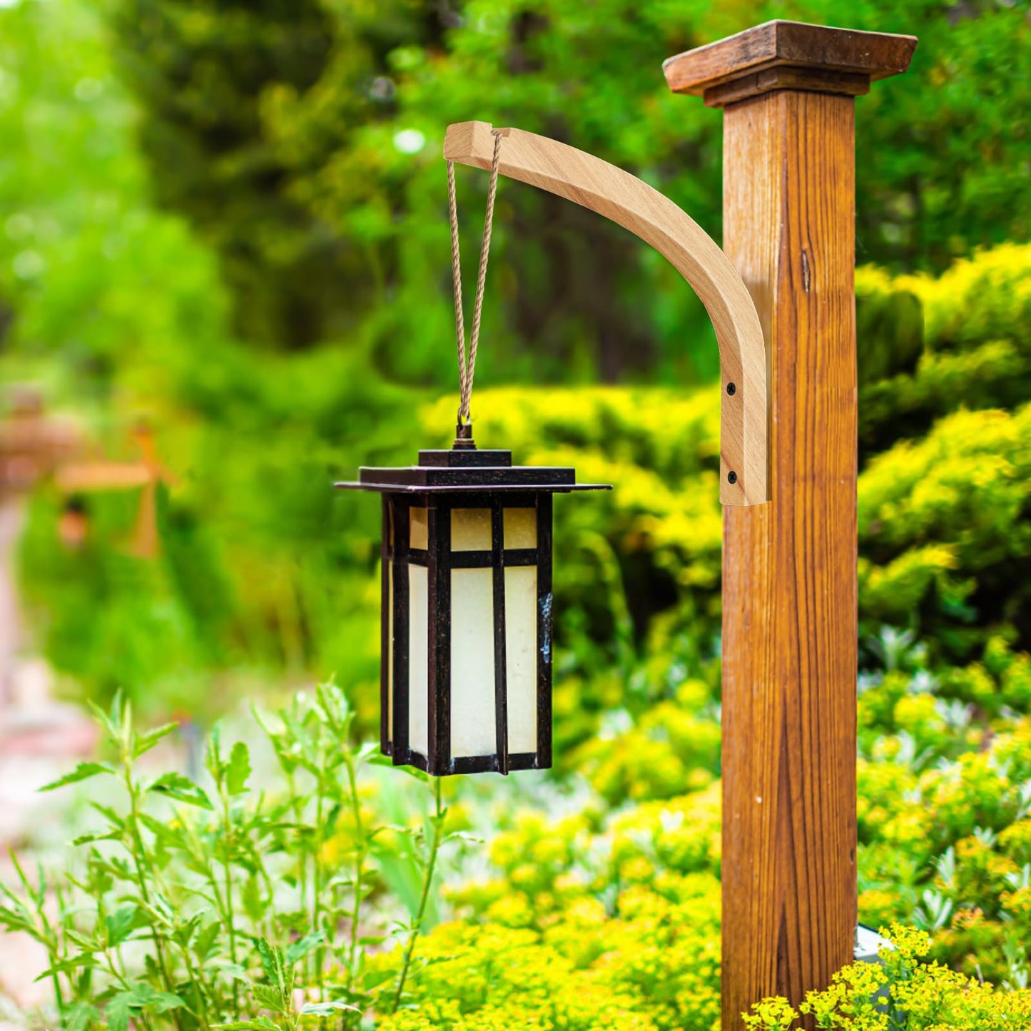 HCDHAKN Wooden Plant Hanger, Plant Hooks for Hanging Baskets 2 Pcs, Wooden Hanging Baskets, 8.7 Inches, Perfect for Flower Pots, Lanterns, Wind Chimes, Lamp Decorations, and Garden Ornaments