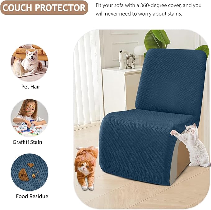 ALIECOM 100% Waterproof Recliner Sectional Couch Covers L Shape Stretch Corner