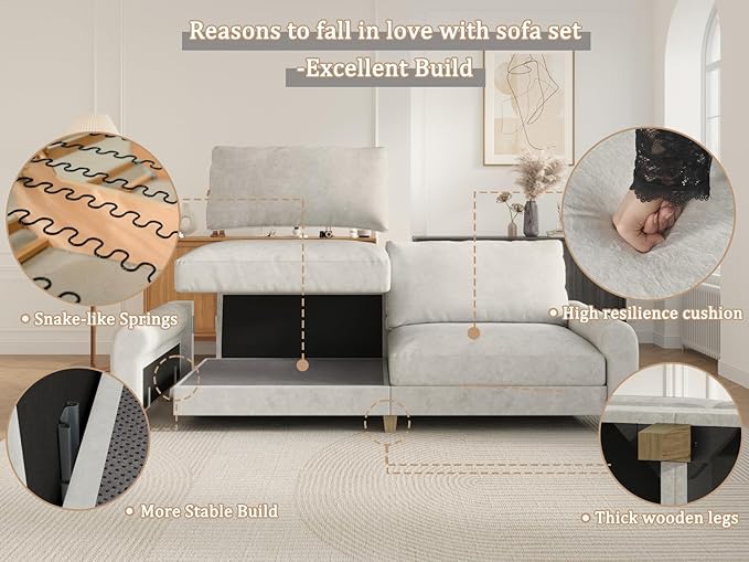 EASE MOOSE 88.5" Velvet Loveseat Couches
