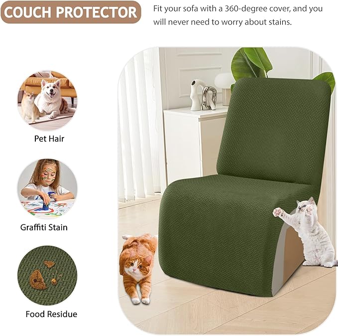ALIECOM 100% Waterproof Recliner Sectional Couch Covers L Shape Stretch Corner