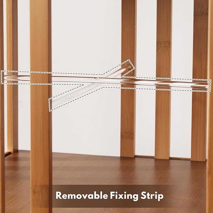 YOWOS Rotating Bookshelf Tower, 360° Display Spinning Bookcase, Bamboo