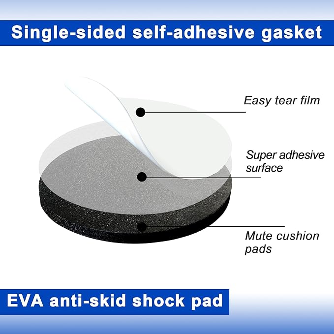 Krisler Headboard Stoppers, Soft Bed Stabilizer Against Wall, Self Adhesive