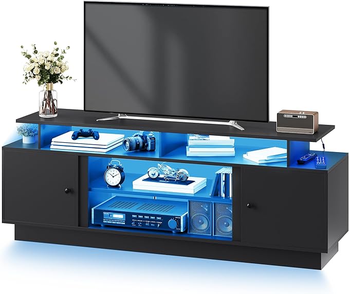 DWVO Modern TV Stand for 75 Inch TVs, Entertainment Center