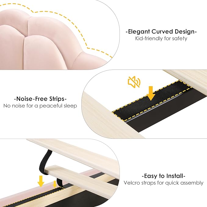HIFIT Full Size Upholstered Smart LED Bed Frame