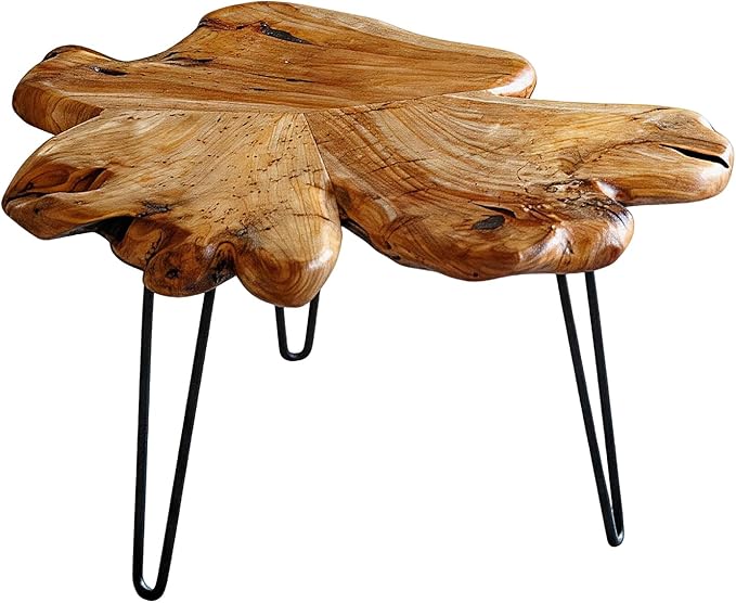 WELLAND Rustic Cedar Live Edge Coffee Table