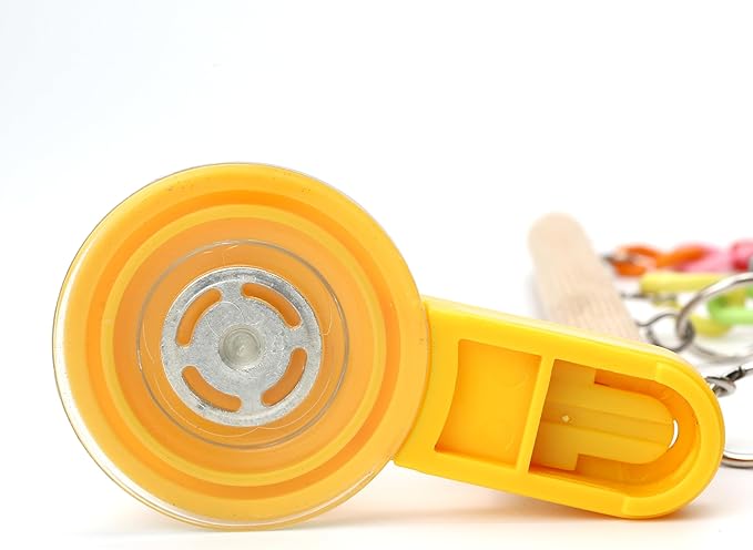 Wood Window Bird Perch Toy with Suction Cup, Climbing Ramp Ladder Platform, Enrichment Accessories Stuff for Parrot, Parakeet, Budgie, Cockatiel, Finches to Playstand Bath Car, Love Travel Inside Cage