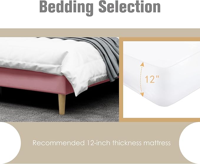 AGARTT Upholstered Platform Bed Frame Full Size