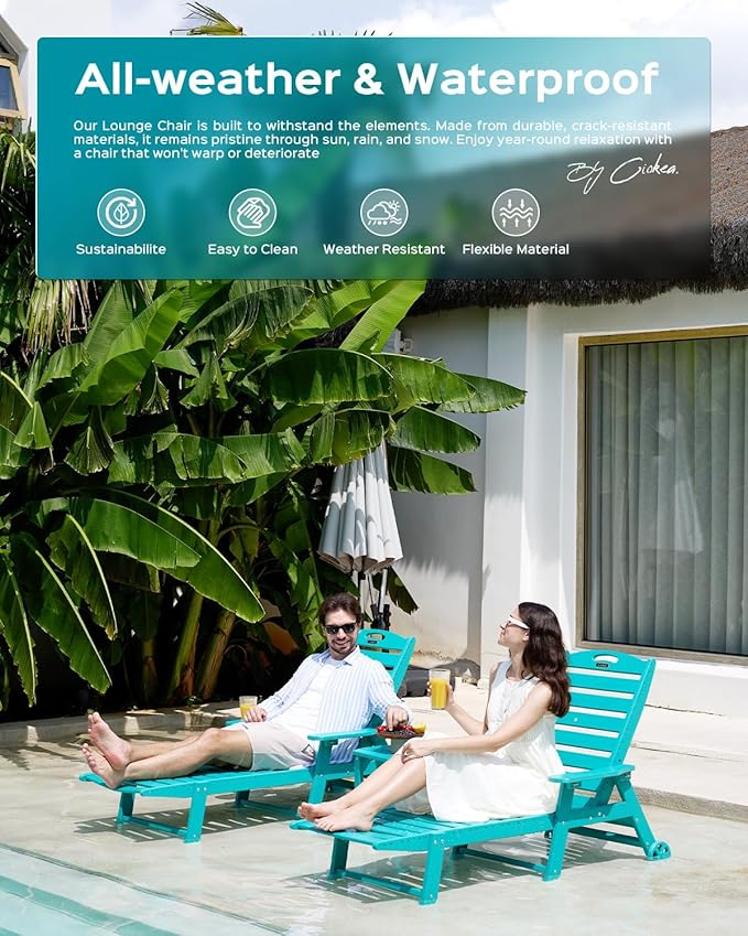 Ciokea Lounge Chair Outdoor, Oversized Chaise Lounge Chair