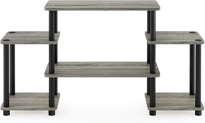 Furinno Turn-N-Tube No Tools Entertainment Center, Round Square Corner