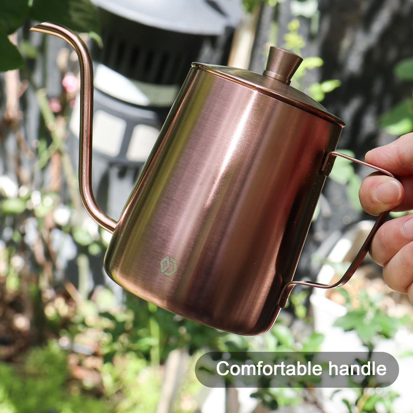 OFFIDIX Watering Can for Indoor Plants Long Spout Metal Stainless Steel 21 oz Small Watering Can with 14 oz Glass Plant Mister Spray Bottle for Plants Bonsai