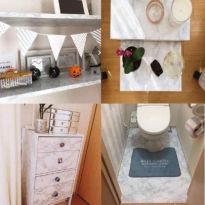 practicalWs Peel and Stick Marble Wallpaper 15.7'' x 472.4'' Marble Contact