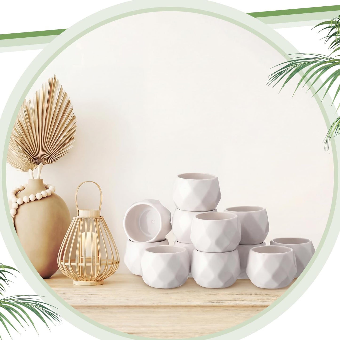 Acellegic 24 Pack 2.5 Inch Mini Succulent Plant Ceramic Pot with Drainage Hole, Small Pineapple Clay Garden Planter for Succulents, Cactus, DIY Easter Spring Craft Activity(White,Fashion)