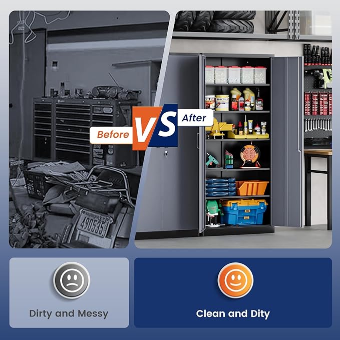 Yizosh Metal Garage Storage Cabinet