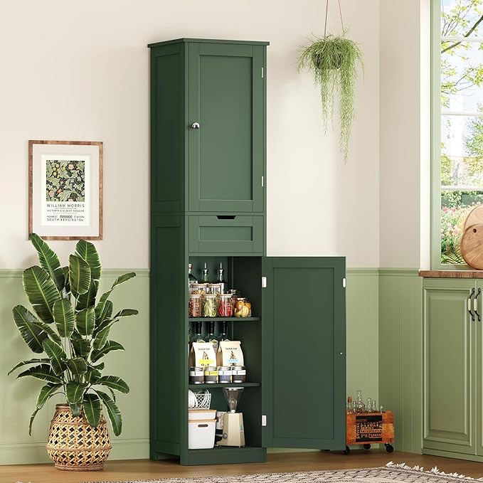 Iwell Tall Bathroom Storage Cabinet