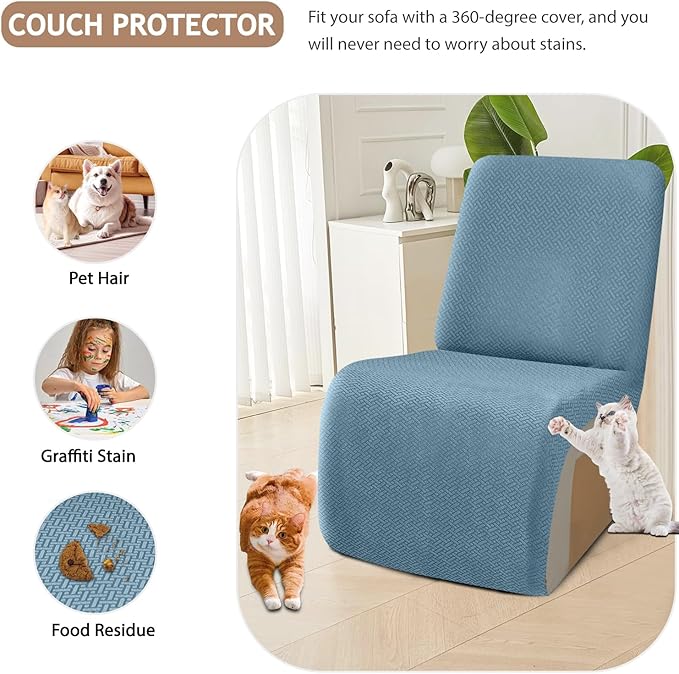 ALIECOM 100% Waterproof Recliner Sectional Couch Covers L Shape Stretch Corner
