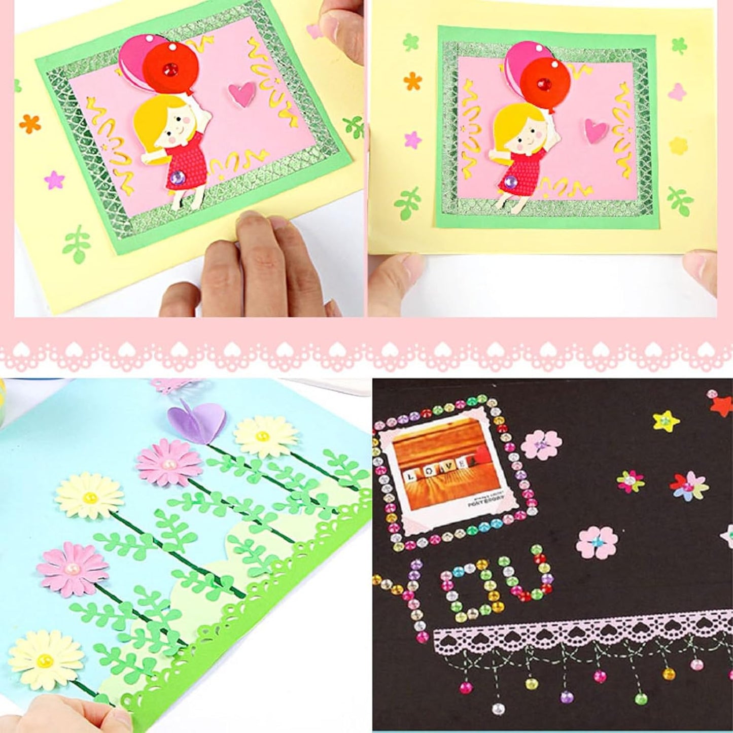 MIAO JIN Semicircular Wreath Craft Paper Edge Punch - Hand Scrapbooking Hemming & Fancy Border/Edge Hole Punch, DIY Art Projects, Cards, Decorations