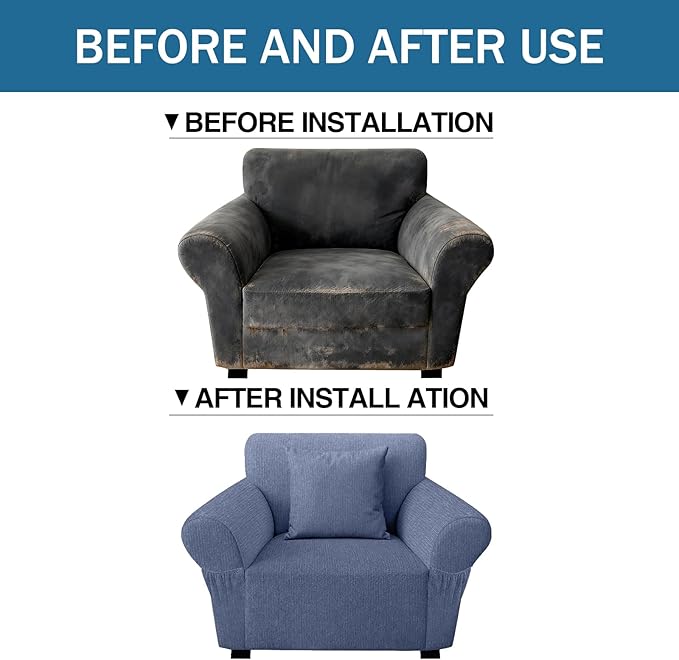 Armchair Slipcover with 1 Pillow Cover
