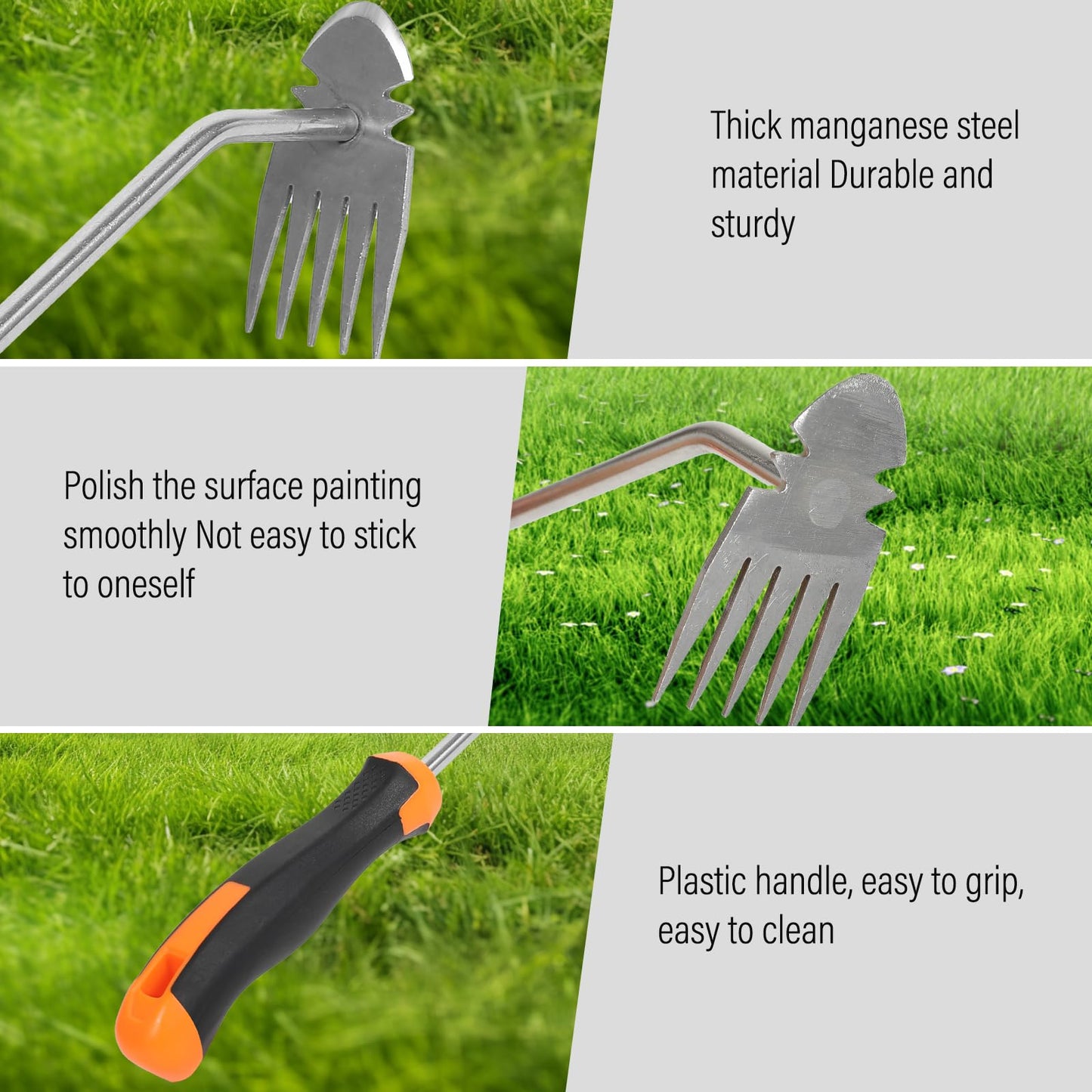 Carrie Rowe Weed Remover Tool,New Durable Garden Weed Tool,Gardening Weeding Tools,Portable Garden Weeding Tool for Vegetable Gardening Backyard Farm Planting & Weeding (Rubber Handle)