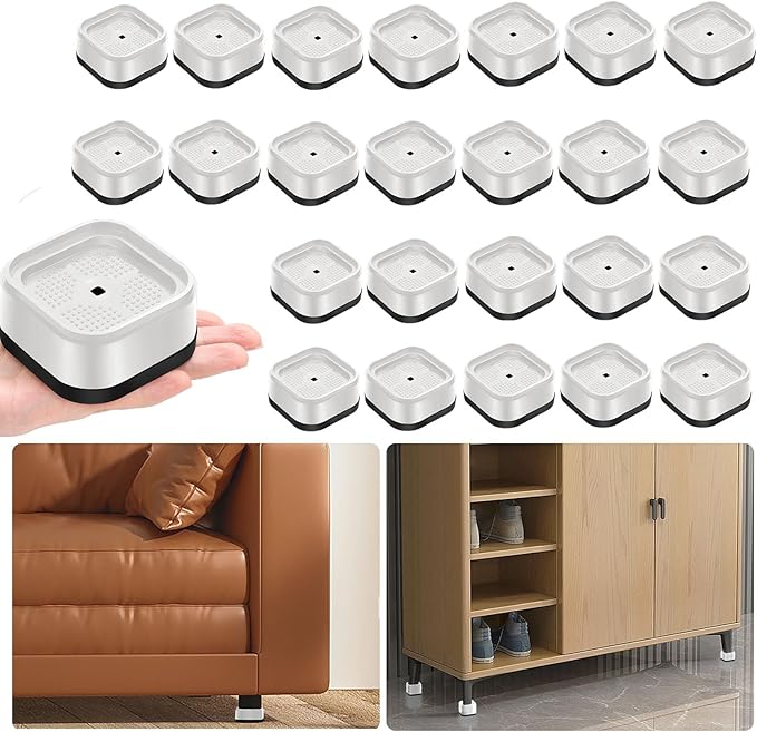 shouwuhho 24 Pack Furniture Risers Adjustable Bed Risers Heavy Duty Lifts