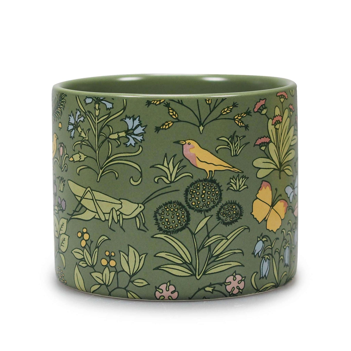 Half Moon Bay Apothecary's Garden - ACS Voysey - Multicolor 3.15 x 2.56 Ceramic Stoneware Standing Planter Pot