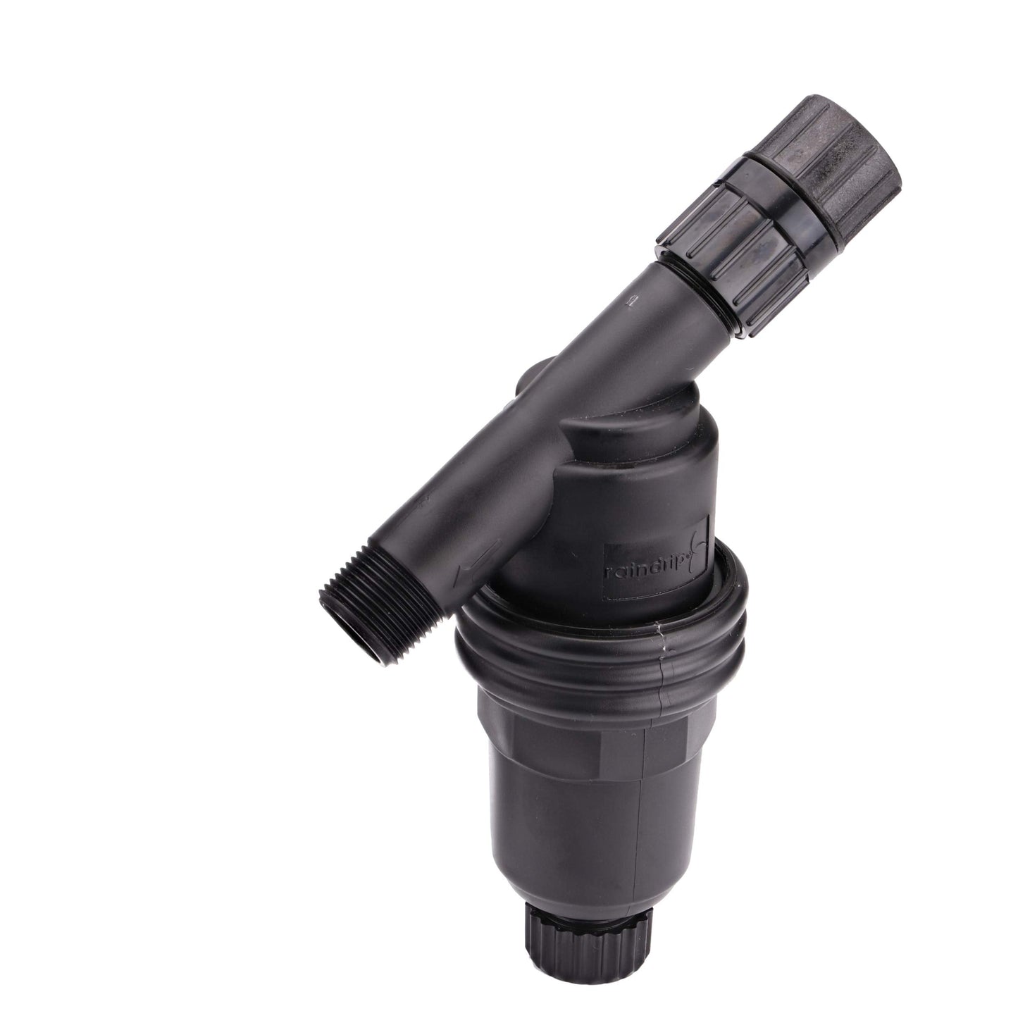 Raindrip R605DT "Y" Filter, 3/4-Inch MPT X 3/4-Inch MPT, for Drip Irrigation Systems, Connect to Pipe such as Sprinkler Riser, Removable Filter, Black