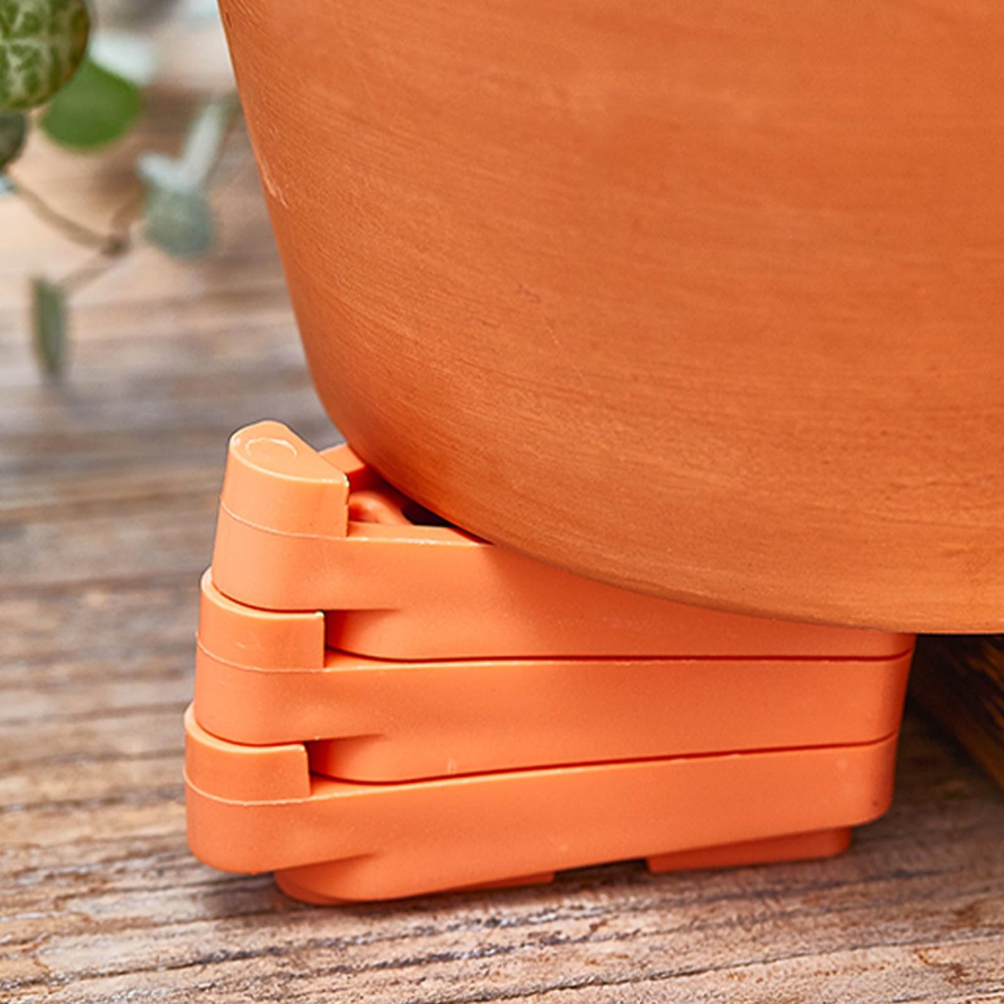 Iniscape Flower Pot Footrest - Planter Feet for Elevated Drainage, Sturdy Pot Feet for Outdoor Planters, Durable Bottom Support (Red, 24 Large)