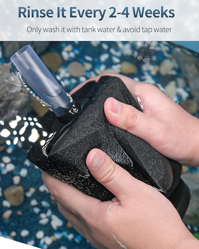 Pawfly Aquarium Bio Sponge Filter Quiet Betta Fry Shrimp and Small Fish Foam Filter for Fish Tanks up to 100 Gallons