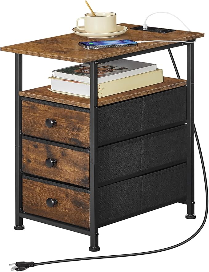 HOOBRO End Table, Narrow Side Table