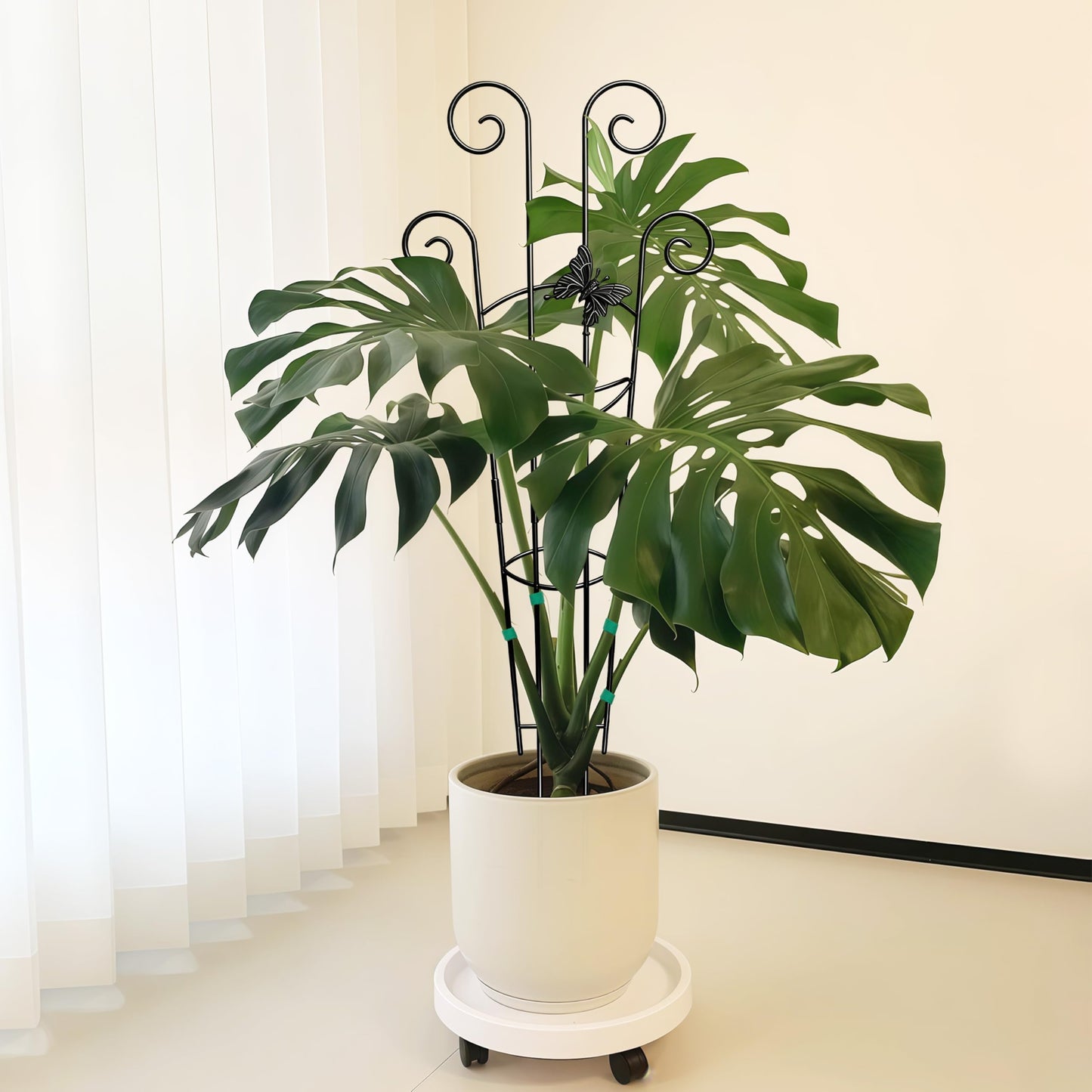 Coomin 32.6in Monstera Plant Support for Indoor Plants, 2P Trellis for Climbing Plants Indoor, Plant Climber Stakes for Potted Plants