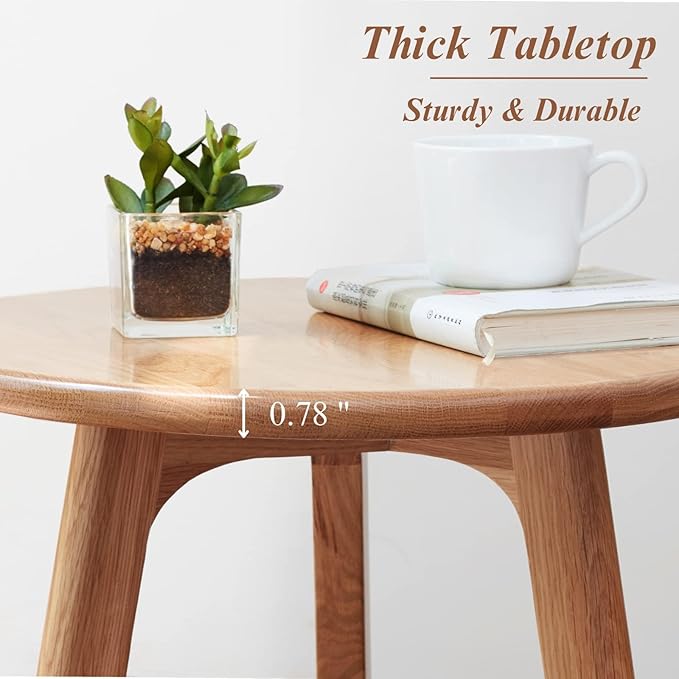 100% Solid Oak Small Side Table
